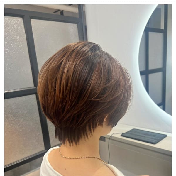 大人ショート|aroot 町田店 酸性縮毛矯正/髪質改善カラー