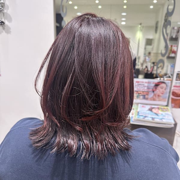 ワインレッドカラー|crop-es茅ヶ崎