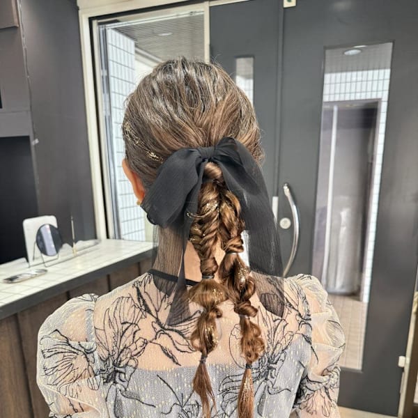 アサミ＊【新潟/万代】ツイン編みおろしスタイル