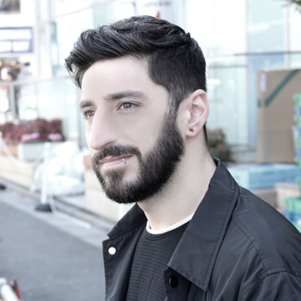 刈り上げセンターパートサーフカールフェザーパーママレットヘア|jiji by WORTH WHILE 【ジジ バイ ワースホワイル】