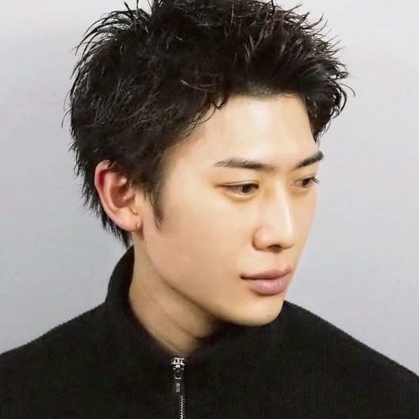 スパイキーショート×ピンパーマ