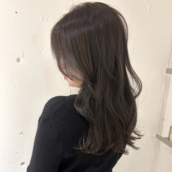 グレージュ大人ウェーブ