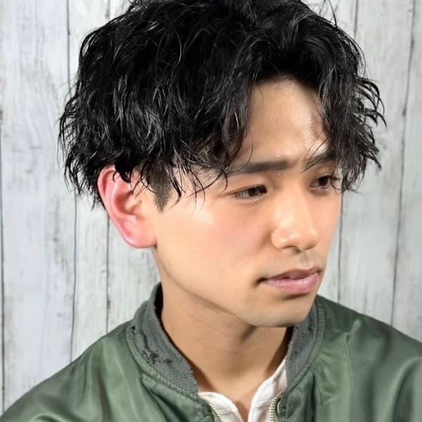 メンズ 無造作 ウェットパーマ|ヒロ銀座ヘアーサロン銀座一丁目店