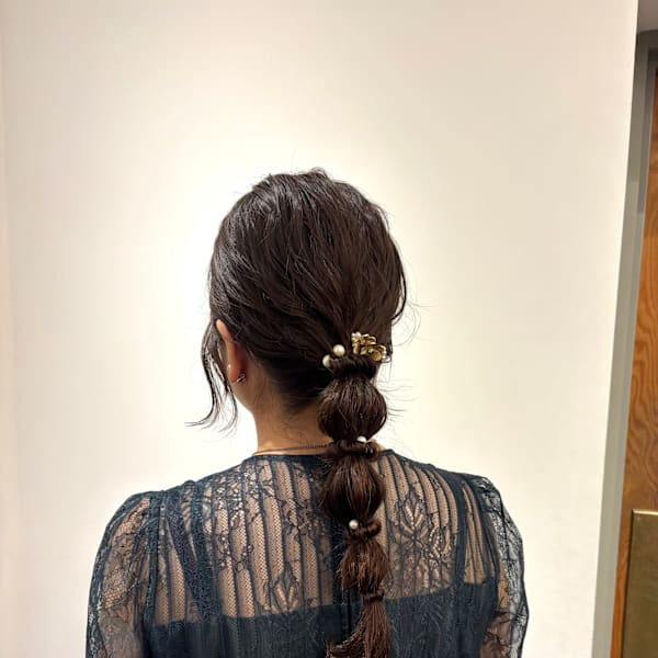 ヘアセット　ヘアアレンジ　お呼ばれヘア　