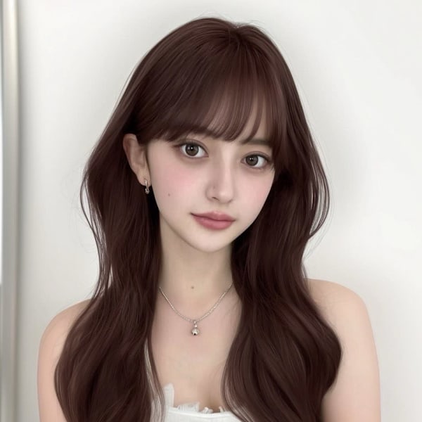 ココアブラウン◎韓国風くびれ巻き小顔ヘア|Euphoria 新宿店【ユーフォリア シンジュクテン】