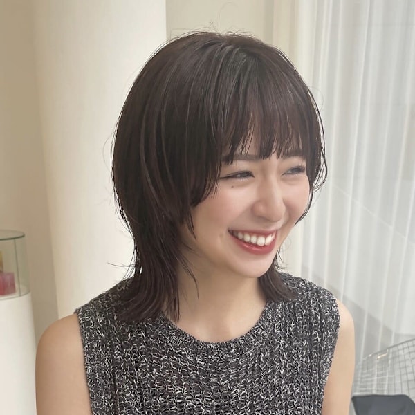 10代20代ハイトーンカラーブリーチレイヤーボブウルフ小顔|Nought etre 西金沢