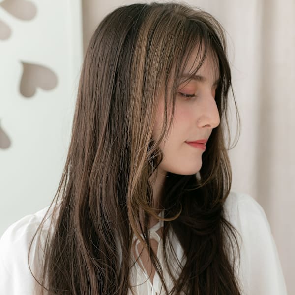 ミストバングフェイスフレーミングレイヤーロング20代30代