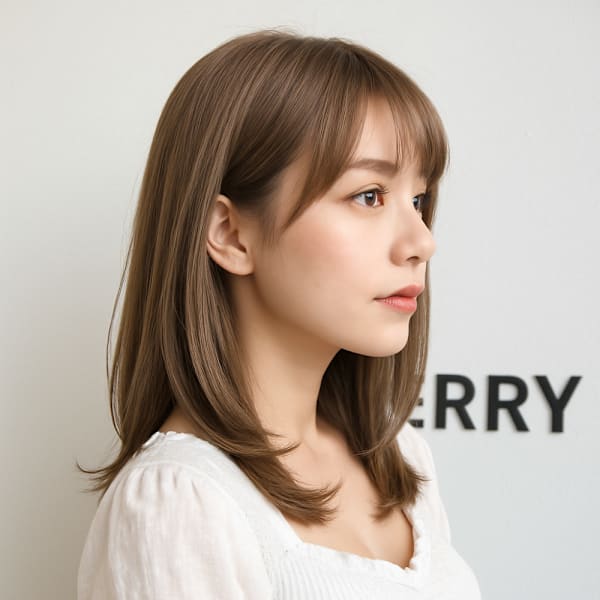 ★暖色系カラーとウェーブの大人ミディアム|hairs BERRY 大橋店