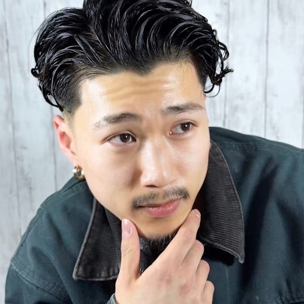 【マッシュベース】ワイルドな濡れ感ツイスパバックスタイル|ヒロ銀座ヘアーサロン銀座一丁目店