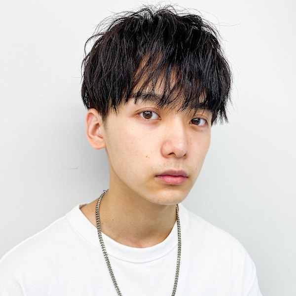 冬色ツイスパ×マッシュウルフ◎韓国風似合わせメンズパーマ