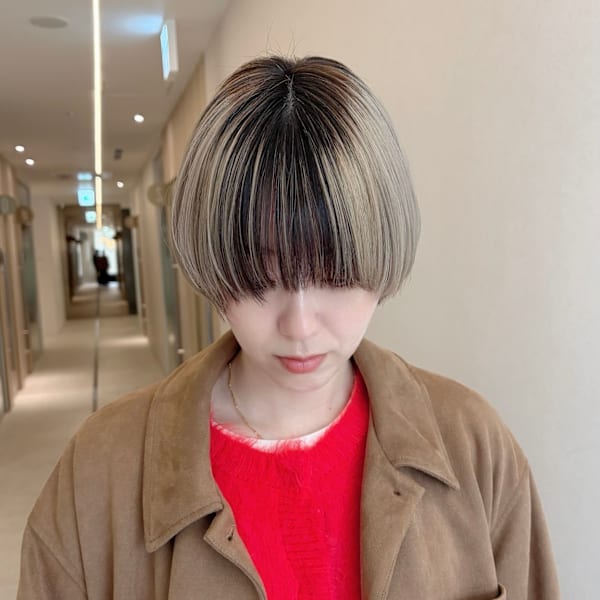 マッシュショート前髪長めハンサムショート|BLUET