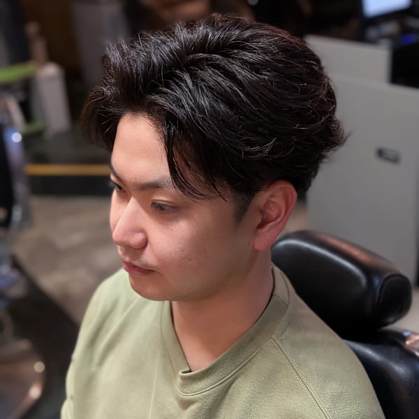 フェザーショート風ゆるパン|@110 BARBER SHOP CONTINENTAL