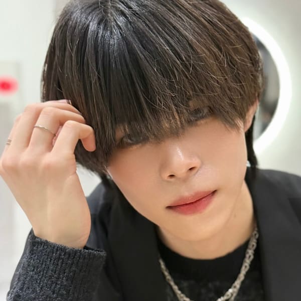 アッシュブラウン/マッシュウルフ【メンズサロンZi天神】