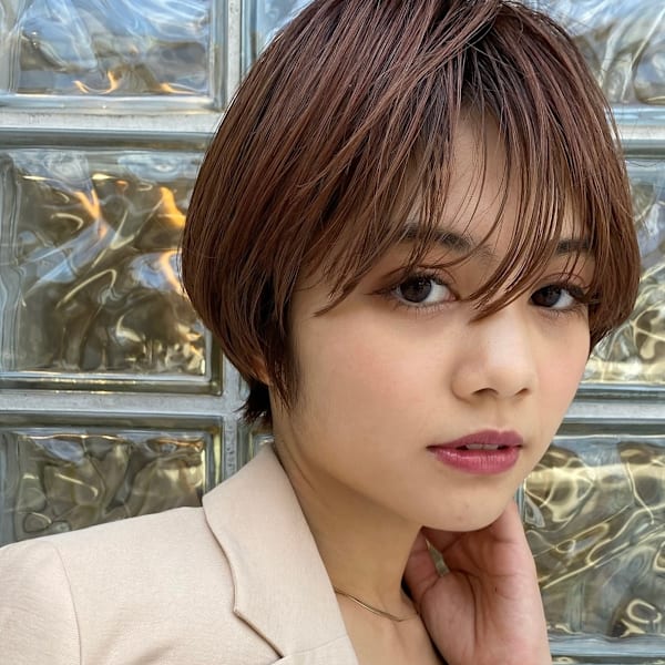 #切りっぱなしボブ #前下りボブ #透明感カラー #白髪染め|Ammy komazawa