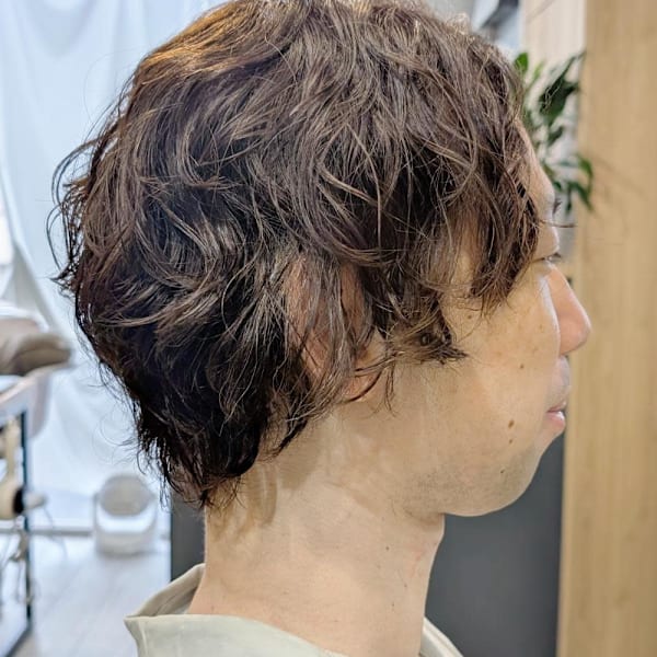 クセを活かした無造作メンズパーマ|MANOHARU