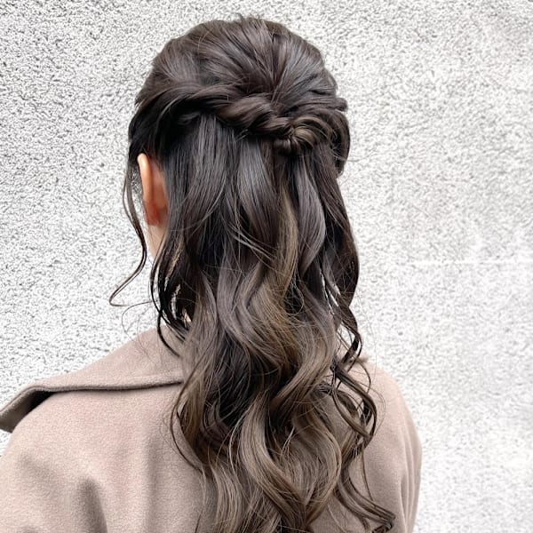 スーパーロング お呼ばれツヤ感ハーフアップ|MANOHARU