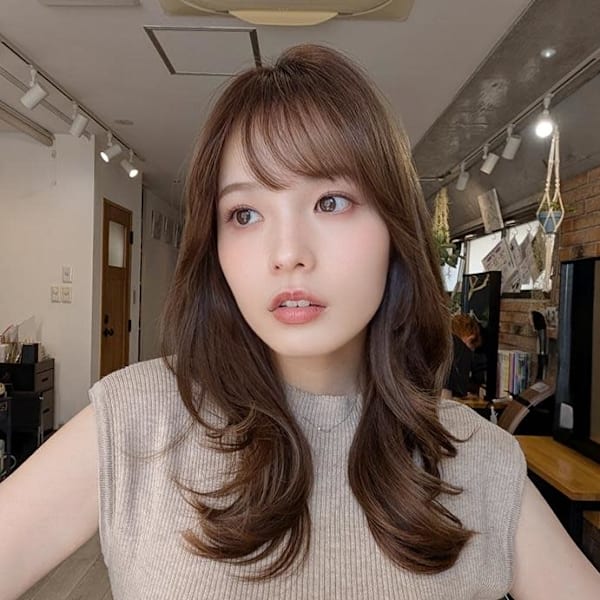 艶感レイヤー×柔らかフェミニンロング|MANOHARU