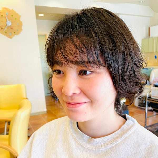 マッシュウルフパーマ