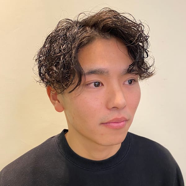 波巻きパーマ