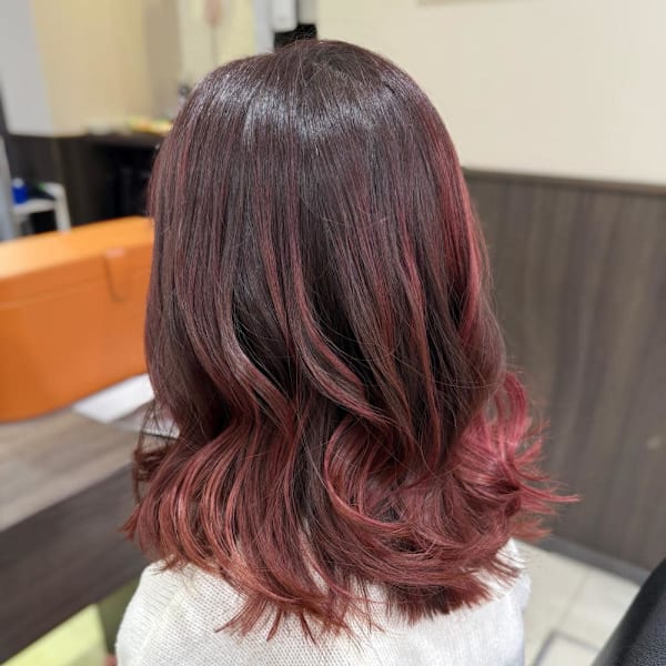 グラデーションピンクレッド|crop-es茅ヶ崎