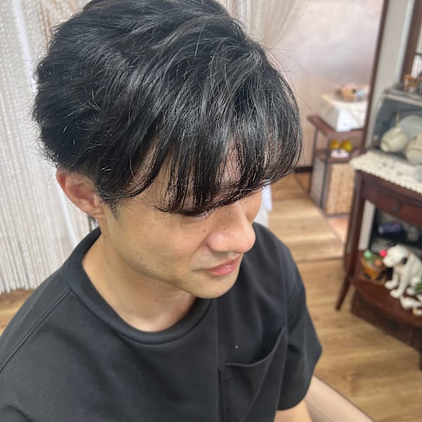 メンズ/前髪長めの大人ナチュラルマッシュ