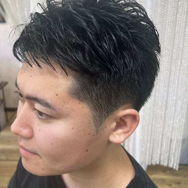 メンズ/爽やか好印象のアップバングショート