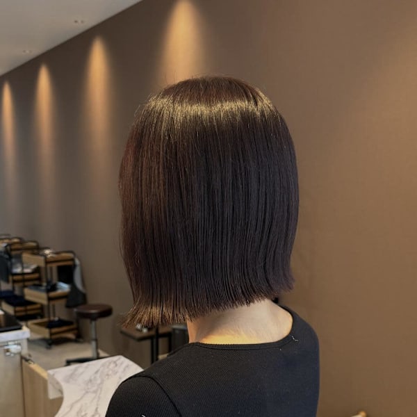前下がりぷつっとボブ|半個室型美容室 Sourire 小倉店