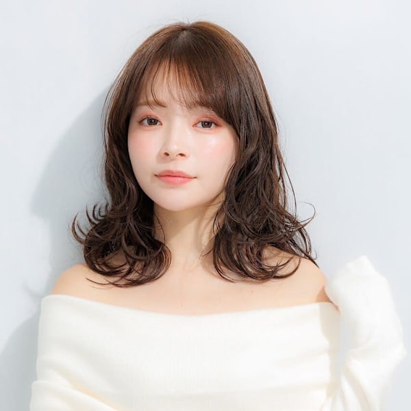 パーマ×ミディアム|Keyco