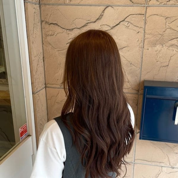 ロング　モカベージュ　韓国巻　レイヤー|hair salon Rich