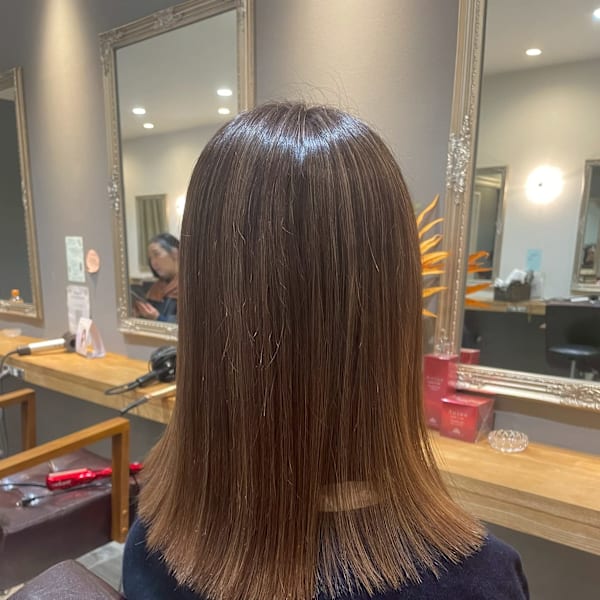 艶ストレート　白髪ぼかし　外はね|hair salon Rich