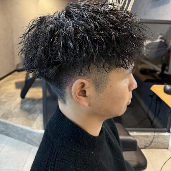 大宮/カット/短髪/毛流れ/センターパート|Vii men