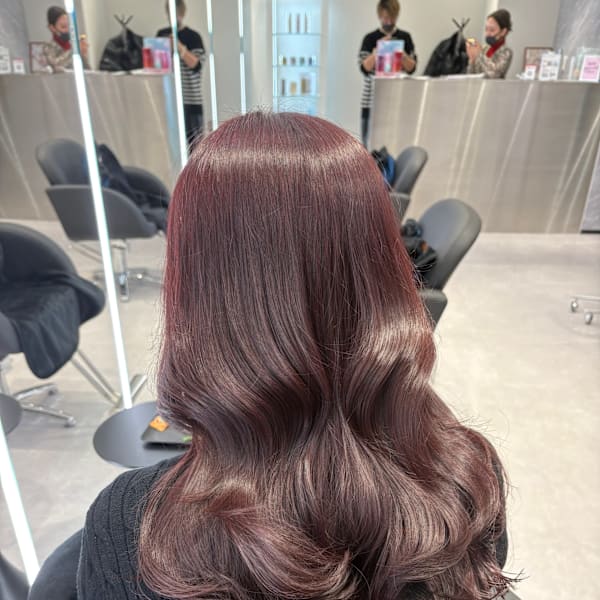 ブリーチなしでできるカシスレッド♪10代20代30代