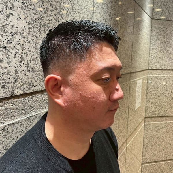 銀座　理容室　フェードアップバング|ヘアーモードキクチ 銀座店