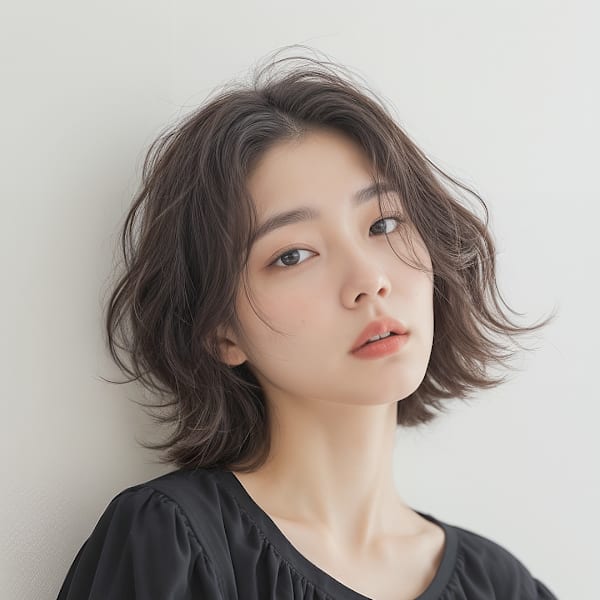 20代30代40代 ニュアンスゆるミディアムほつれ#53|linha+n