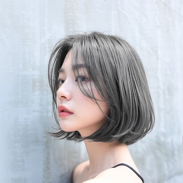 20代30代40代 黒髪透明感サイドバング大人ボブ#66|linha+n