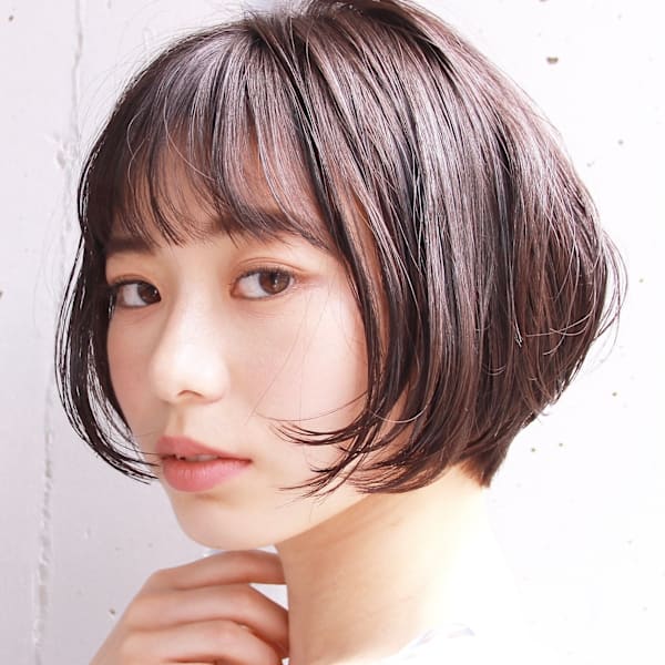 ショート・ボブ/丸顔/前髪あり/絶壁解消/40代/50代/|INCEPTION  GINZA 銀座