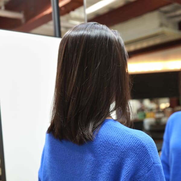 ミディアムレイヤー×と縮毛矯正|ananda