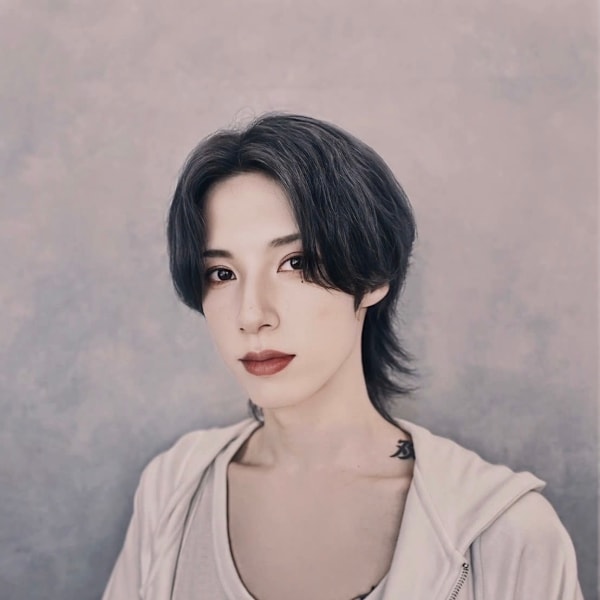 ☆メンズマッシュウルフ×ブリーチシルバー