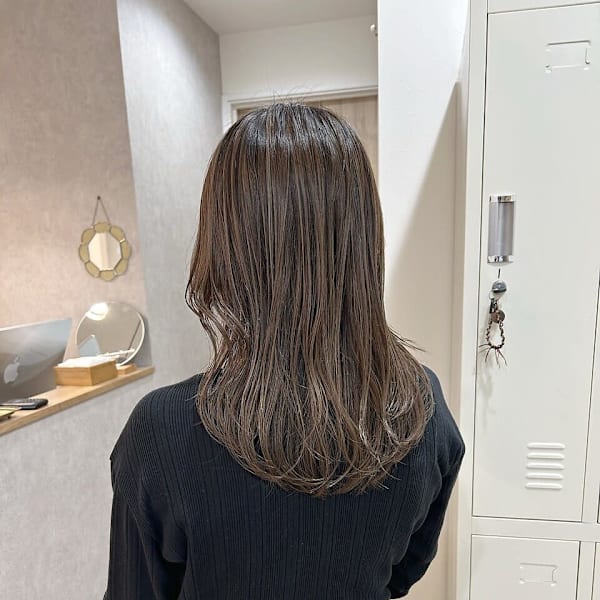☆似合わせ細めハイライト　赤み消しアッシュグレージュ