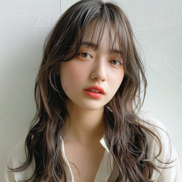 フェミニンでリラックス感のあるウェーブロング