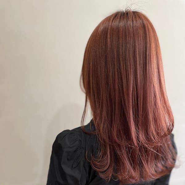 オレンジカラー/くびれヘア/レイヤー