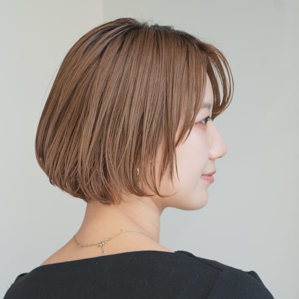 ショート・ボブ/丸顔/前髪あり/絶壁解消/40代/50代/|INCEPTION  GINZA 銀座
