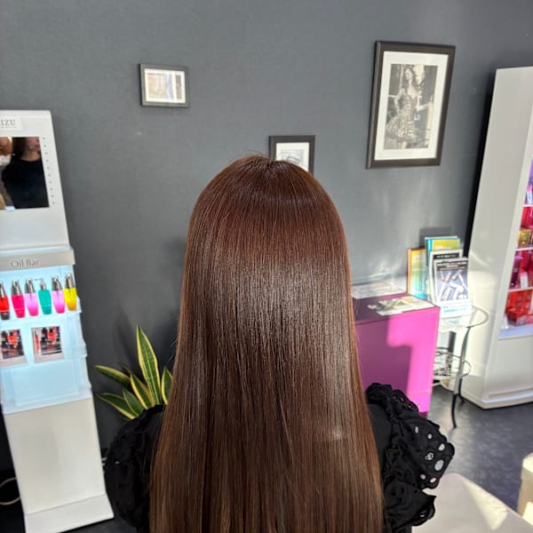 ナチュラルカラー|AIZU 渋沢 白髪ぼかし ハイライト 髪質改善