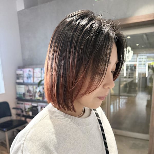 ボブ/切りっぱなし/アンブレラカラー|ungu GALLERY