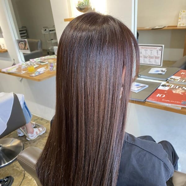 髪質改善ストレート×髪質改善カラー