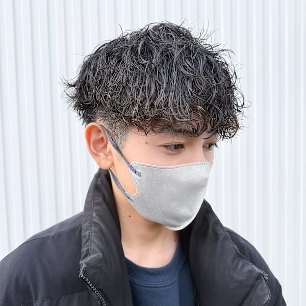 波巻きスパイラルパーマ強め