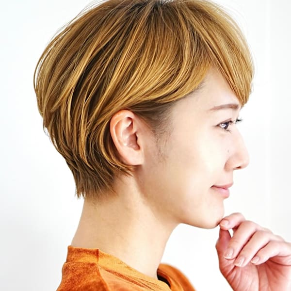 前下がりショート・ボブ/絶壁解消/前髪あり/40代/30代|INCEPTION  GINZA 銀座