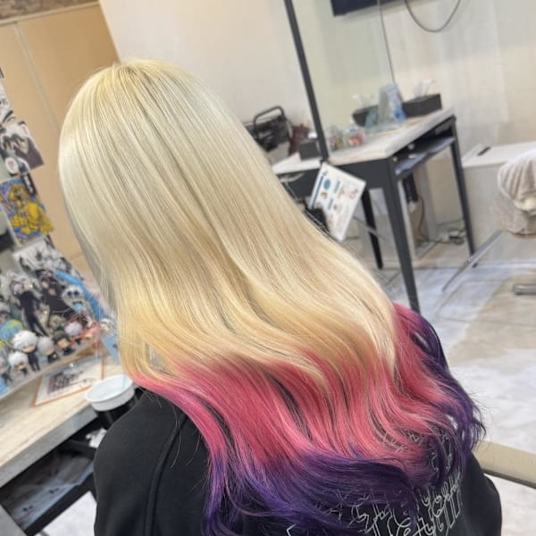 ピンク×ヴァイオレットのグラデーション|Fave