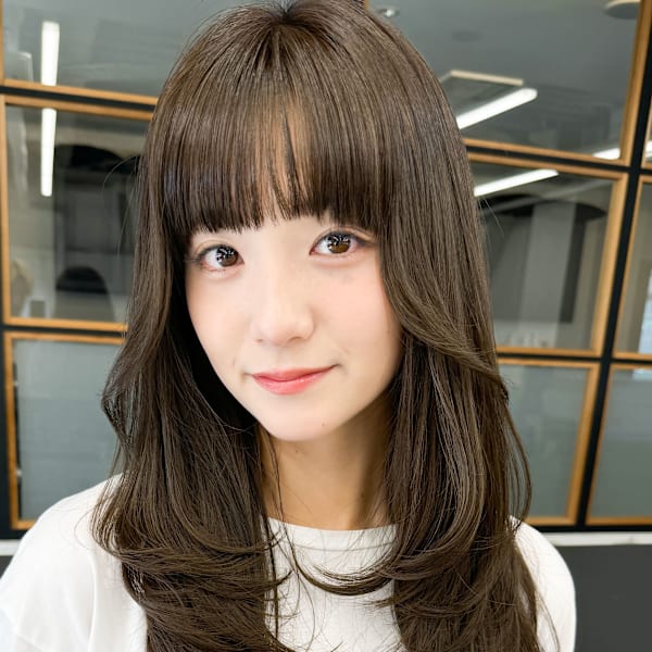 20代30代◎韓国風ふんわりレイヤーグレージュカラー|soar 髪質改善 レイヤーカット 【渋谷 髪質改善サロン】