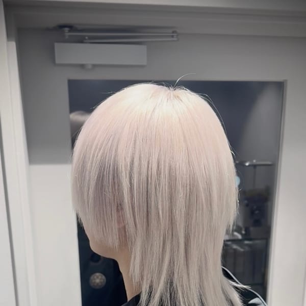 ホワイトウルフ/中性ウルフ/メンズウルフカット